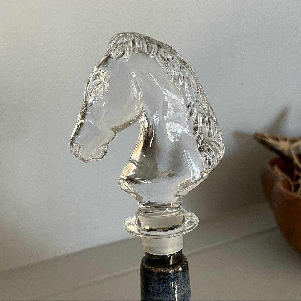 Crystal Horsehead Kentucky Derby Bottle Stopper Wine Champagne Polo Bar Luxury